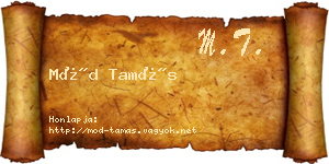 Mód Tamás névjegykártya