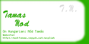 tamas mod business card