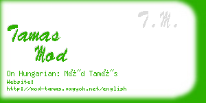 tamas mod business card